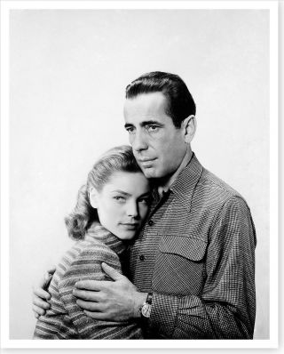 Actor Humphrey Bogart And Actress Lauren Bacall Celebrity Silver Halide Photo