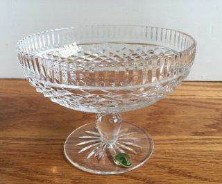 Waterford Crystal Footed Bowl Compote Centerpiece Earlier Piece Complex Pattern