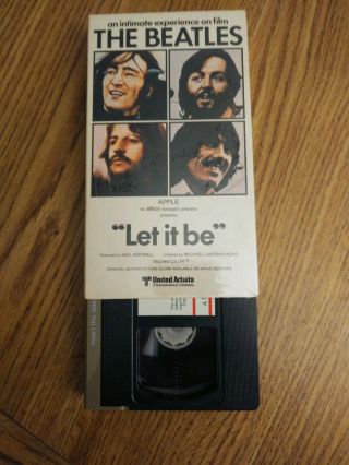 The Beatles Vhs Tape “let It Be” 1981 Usa In Shrink Near Cond Oop