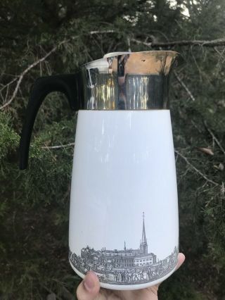 Vintage 9 cup RENAISSANCE pattern Corning Ware percolator 4