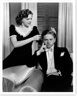 Actress Judy Garland And Mickey Rooney Silver Halide Celebrity Photo