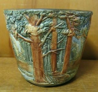 Weller Pottery Forest Jardiniere - 6.  5 Inches Tall