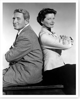 Actor Spencer Tracy And Actress Katharine Hepburn Celebrity Silver Halide Photo