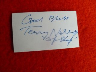 Terry Norris Cop Shop Actor Hand Signed Card
