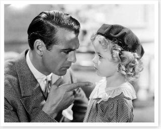Actress Shirley Temple With Actor Gary Cooper Celebrity Silver Halide Photo
