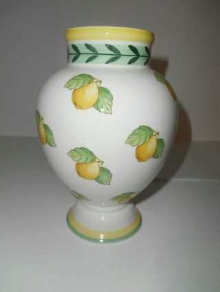 Villeroy Boch French Garden Fleurence Lemon Porcelain Pedestal Vase Germany