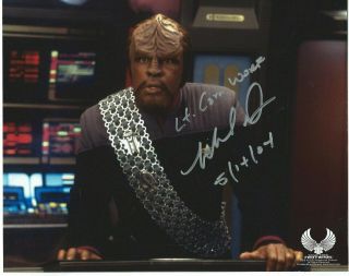 Michael Dorn Signed & Inscribed Star Trek Nemesis Commander Worf 8x10 Photo 2