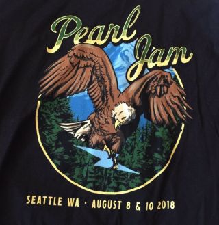 - Pearl Jam Seattle T - Shirt Large 2018 Home Shows Eagle Long Sleeve