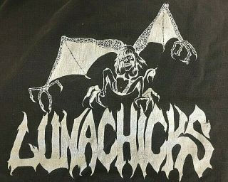 Vintage Concert Tour Shirt LUNACHICKS Girl Punk Band 1987 First Debut EMO XL 3