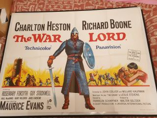 The War Lord - Charlton Heston - 1965 - Rare Quad Poster