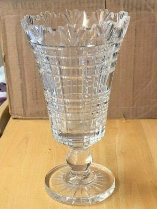Rare Vintage Waterford Crystal Master Cutter Celery Vase 9.  75 " Made In Ireland