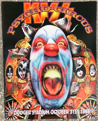Vintage Kiss Psycho Circus Tour Program From Dodger Stadium October 31st 1998