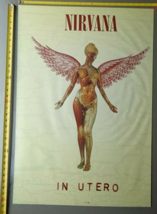 Nirvana,  33 " X 22 " Record Company Poster,  In Utero