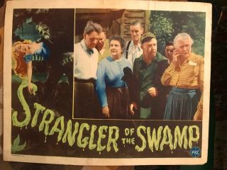Stranglers Of The Swamp Prc 1946 Horror Lobby Card Robert Barrat Norman Leary