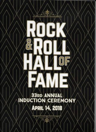 Rock & Roll Hall Of Fame 33rd Induction Ceremony Guidebook & Dvd April 14,  2018