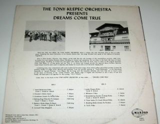 TONY KLEPEC SLOVENIAN POLKA RECORD LP 