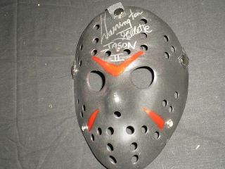 Warrington Gillette Signed Hockey Mask Jason Voorhees Friday The 13th Part 2