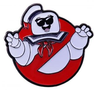 Ghostbusters No Ghost Stay Puft 1 " Tall Enamel Metal Pin