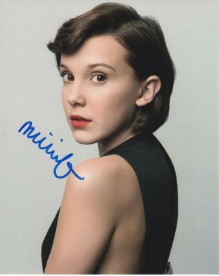 Millie Bobby Brown Stranger Things Signed Autographed 8x10 Photo M218