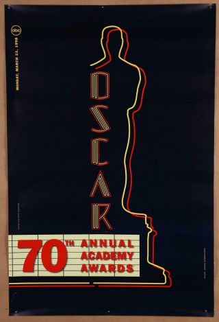 1998 Academy Awards Abc Tv Poster 24x36 Arnold Schwartzman