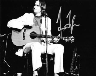 James Taylor Music Legend Sweet Baby Signed Autographed 8x10 Photo
