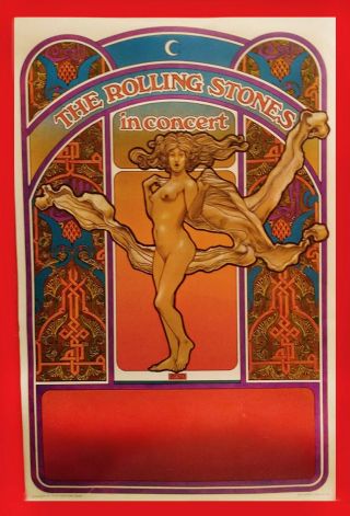 Vintage 1969 Rolling Stones " Let It Bleed " Concert Poster - David Byrd Artiist