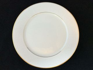 Set Of 8 Noritake Ivory Tulane 7565 10 1/2 " Dinner Plates -