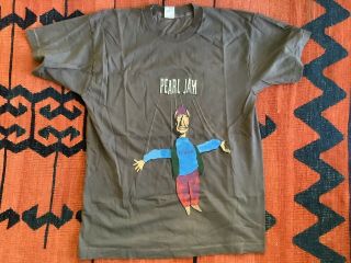 Vintage Pearl Jam Freak 1994 Tour T - Shirt Large Nos Never Worn Grey Usa