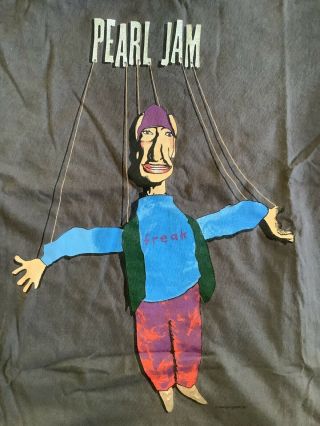 Vintage Pearl Jam Freak 1994 Tour T - Shirt Large NOS Never Worn Grey USA 2