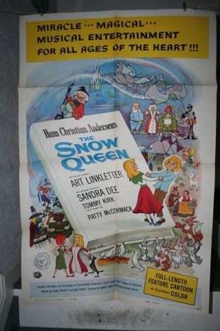 The Snow Queen Orig.  Movie Poster 1960 Art Linkletter Sandra Dee