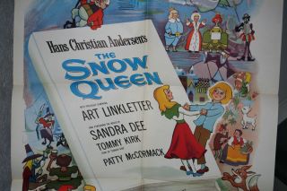 THE SNOW QUEEN Orig.  Movie Poster 1960 Art Linkletter Sandra Dee 3