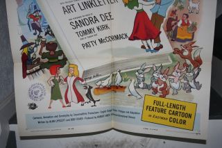 THE SNOW QUEEN Orig.  Movie Poster 1960 Art Linkletter Sandra Dee 4