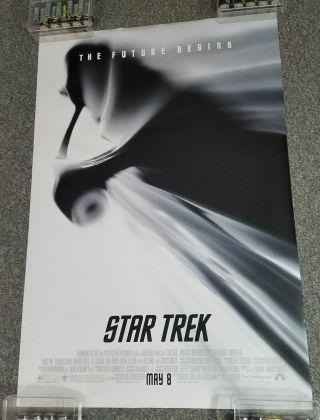 2009 Star Trek Ds 27x40 " Movie Poster 1 Sheet Chris Pine Abrams Uss Enterprise