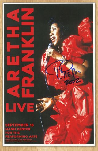 Aretha Franklin Autographed Gig Poster R.  E.  S.  P.  E.  C.  T