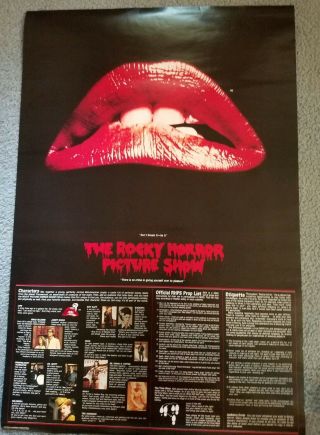 The Rocky Horror Picture Show Poster Old Stock.