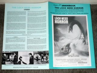 The Loch Ness Horror 1982 Movie Pressbook Larry Buchanan