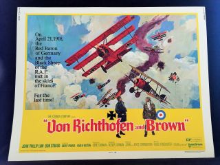 1971 Von Richthofen And Brown Half Sheet Movie Poster 22 X 28 Red Baron
