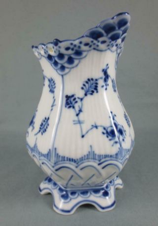 ROYAL COPENHAGEN First Quality BLUE FLUTED FULL LACE MILK PITCHER 1140 8