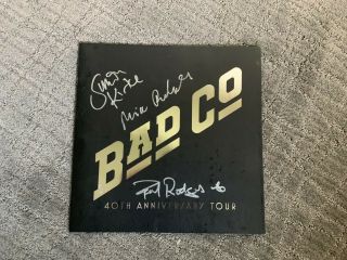 Bad Company - 40th Anniversary Tour Program - Signed By Paul Rogers,  Mick And Sk