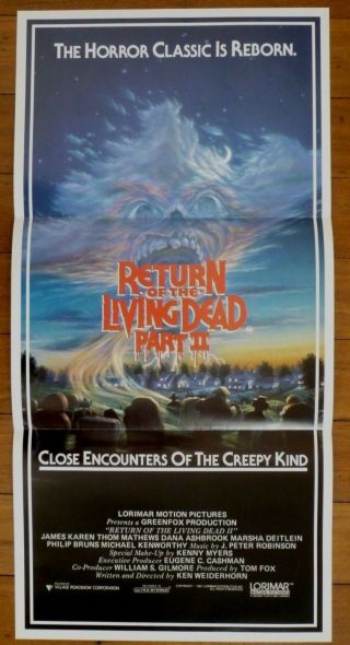 Return Of The Living Dead Ii 1987 Australian Daybill Horror Movie Poste