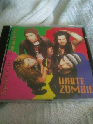 White Zomie Synthetic Delusions Htf Silver Cd Rob Rare Oop Great Cond