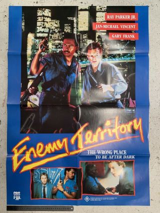 Enemy Territory Australian Cbs - Fox Vhs Era Video Poster Movie Cult 80s Action