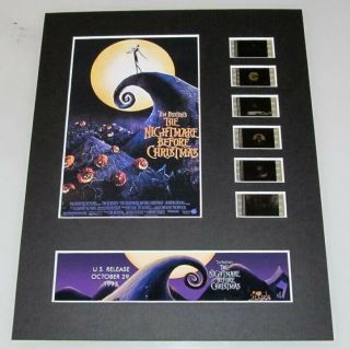 The Nightmare Before Christmas Burton 35mm Movie Film Cell Display 8x10 Mounted