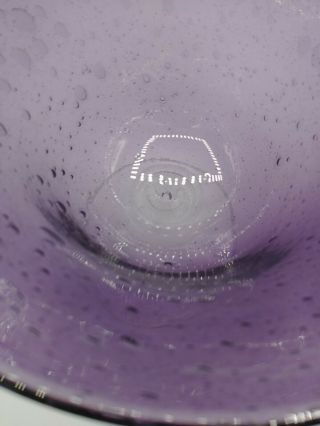 Stunning Purple Blown Glass Bowl/Vase No chips or cracks 4