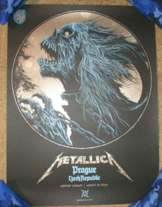 Metallica Concert Tour Poster Prague Czech Republic 8 - 18 - 19 2019 Ken Taylor Show