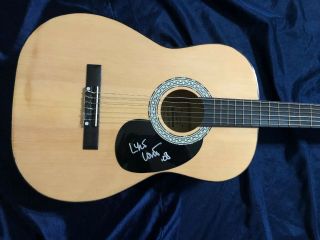 Lyle Lovett Signed Autographed Acoustic Guitar W/coa