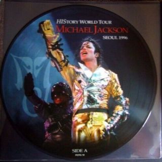 Michael Jackson 12 " Vinyl Picture Disc History World Tour Seoul 1996