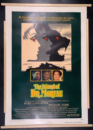 The Island Of Dr.  Moreau Movie Poster By David Klein - Linen Backed