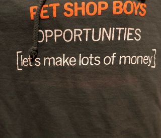 Pet Shop Boys Opportunities ULTRA RARE vintage promo short sleeve hoodie ' 86 2