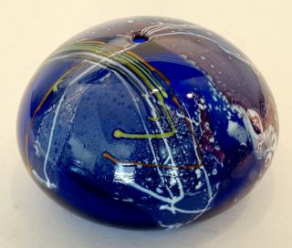 Seattle Glasshouse Vintage Studio Art Glass Signed Paperweight Mt St Helens